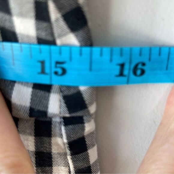 Ann Taylor Black White Checkered Cotton Blend Pants - Picture 9 of 12